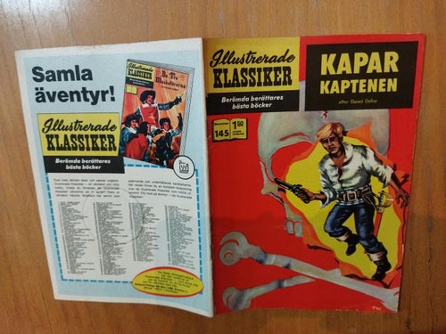 Illustrerade klassiker nr 145 Kapar kaptenen efter Daniel Defoe. Fine