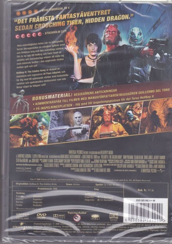DVD / Hellboy: The Golden Army / Guillermo Del Toro / Selma Blair / Inplastad