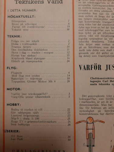 Teknikens Värld nr 5 1950: Teknik, flyg, motor, hobby
