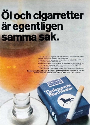 TIEDEMANNS BLUE MASTER, REKLAMANNONS 1969
