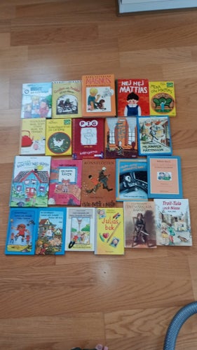 20 st böcker bla Bert, Julias bok, Miljonären Mårtensson....