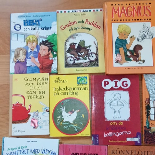 20 st böcker bla Bert, Julias bok, Miljonären Mårtensson....