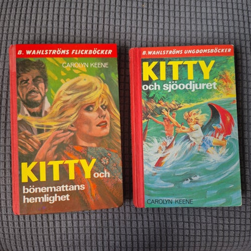 Kitty och bönemattans hemlighet och Kitty och sjöodjuret av Carolyn Keene