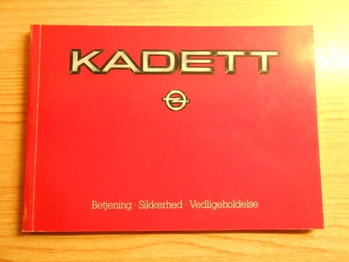 Kadett - Bruksanvisning, 1984