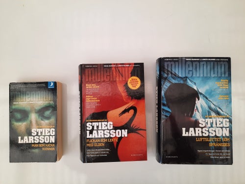 Stieg Larsson - Millenium-trilogin - 3 böcker - Män som hatar kvinnor