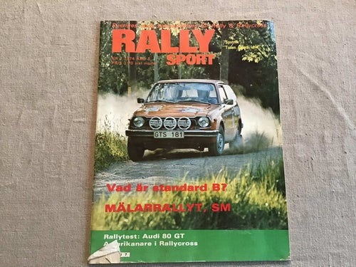 RALLYSPORT NR 7 1974 AUDI 80 GT,RALLYCROSS HEDEMORA,MÄLARRALLYT,RONNEBY