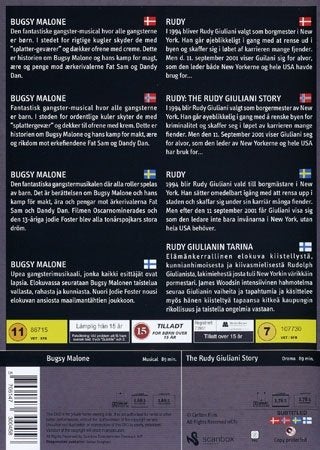 Bugsy Malone Rudy DVD Musikal Thriller
