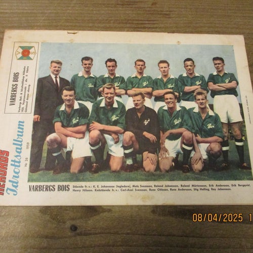 Tidningen REKORD Nr 26-1959, Lagbild Varbergs Bois