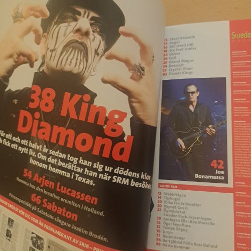 Sweden Rock Magazine med King Diamond på omslaget