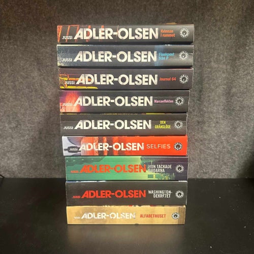 9 x Jussi Adler-Olsen - Marcoeffekten, Den gränslöse, Selfies - Bokpaket