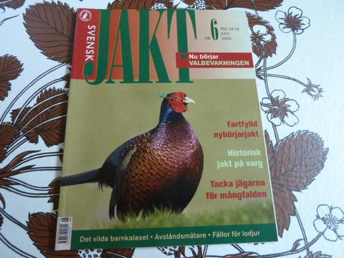 SVENSK JAKT, 2006 NR 6, FARTFYLLD NYBÖRJARJAKT, TIDNING