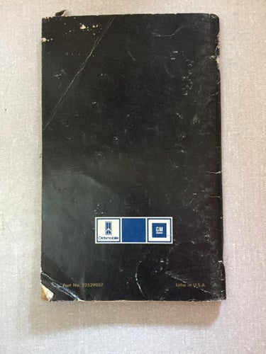 1986 Oldsmobile Owners Manual Calais
