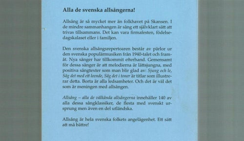 Allsång : alla de välkända allsångerna