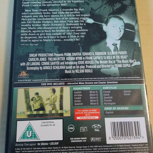 A hole in the head, Dvd