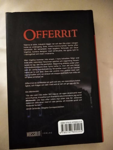 Offerrit en annorlunda berättelse om besatthet av Johannes Källström. NY