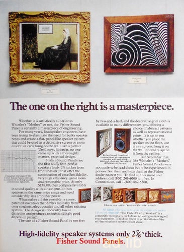 FISHER - HI-FIDELITY SPEAKER SYSTEMS, TIDNINGSANNONS 1973