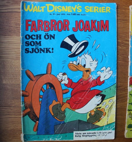 WALT DISNEYs SERIER 1970 NR 6 Farbror Joakim och ön som sjönk