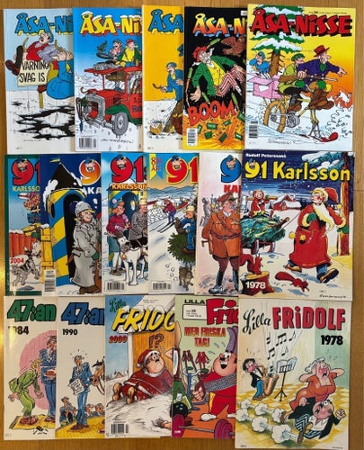 Svenska klassikeralbum – 91:an, Åsa-Nisse, Fridolf – 16 album 70–90-tal!