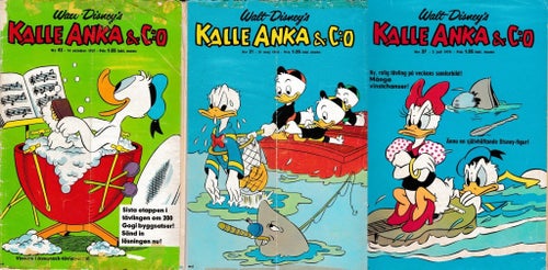 Kalle Anka & Co Nr 21, 27 från 1970 samt nr 42 från 1969