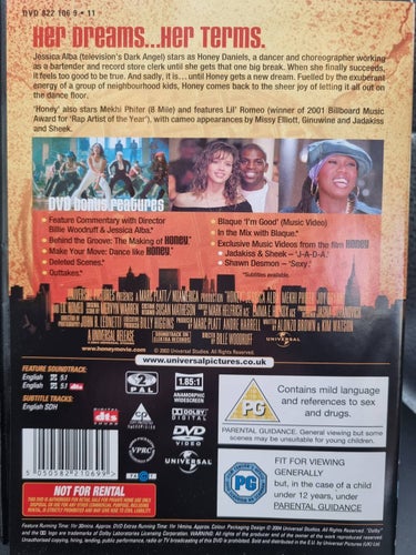 Honey (2004) Bille Woodruff med Jessica Alba, Mekhi Phifer, Romeo Miller.