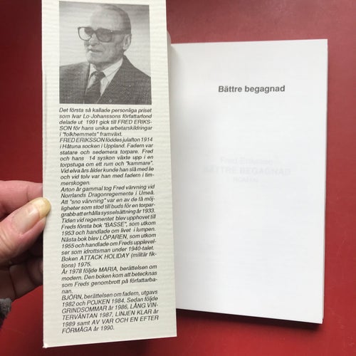 BÄTTRE BEGAGNAD Fred Eriksson 1992