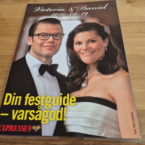 Expressen "Din festguide" tidning Viktoria och Daniel