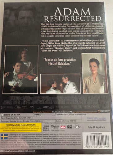 Adam Resurrected (2009) - Jeff Goldblum/Willem Dafoe - DVD