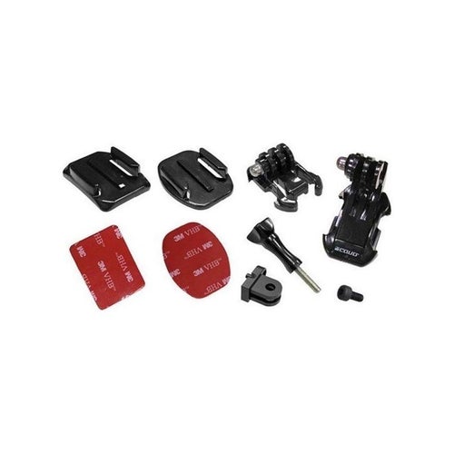 Actionkamera tillbehör GoPro J-hook & Std fäste 3M fästplatta krökt & rakt skruv