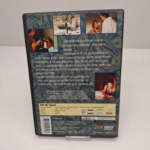 Kill me again - Val Kilmer - Region 2, DVD-Film, Svensk text, Fint skick