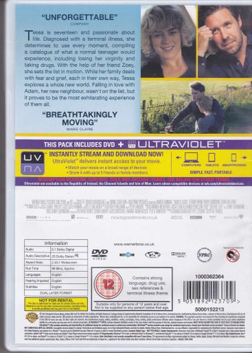 DVD / Now Is Good / Ej sv. text / Dakota Fanning, Kaya Scodelario / Nära nyskick