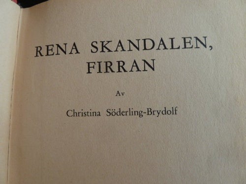 RENA SKANDALEN, FIRRAN, C. S - BRYDOLF, 1959, BOK