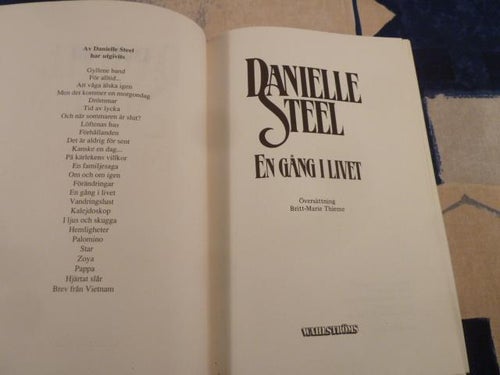 EN GÅNG I LIVET, D. STEEL, 1992,  BÖCKER