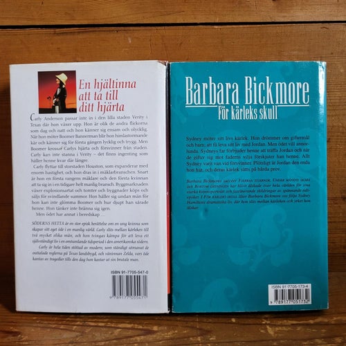 *Bokpaket* För kärleks skull och Söderns hetta av Barbara Bickmore