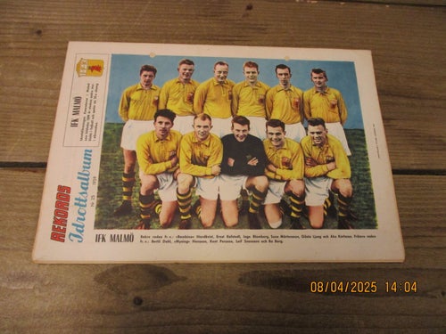 Tidningen REKORD Nr 25-1959, Lagbild IFK Malmö