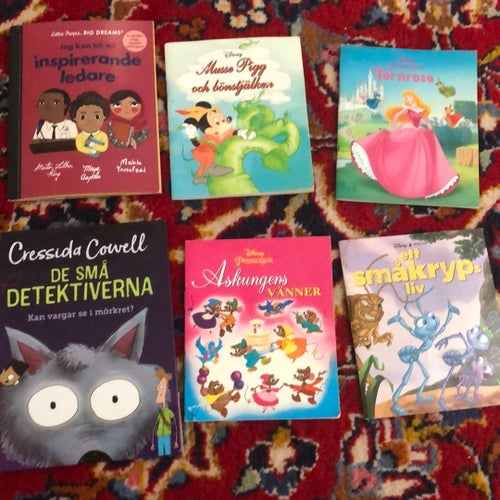 Bokpaket för barn: Little People, Big Dreams; Musse Pigg och bönstjälken;