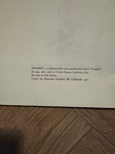 Snobben och hans värld Album 2, av Charles M. Schulz, tryckt 1970 vintage retro
