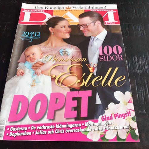 Svensk Damtidning och Expressen GT Kvällsposten om Prinsessan Estelles dop