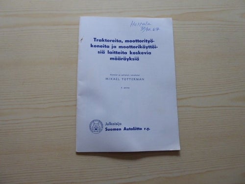 Traktor etcetera förordningar på finska