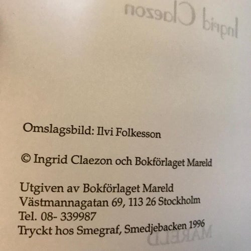MOT ALLA ODDS Ingrid Claezon 1996