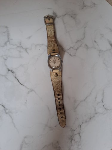 Vintage Oris 15 Jewels Damklocka med Läderarmband