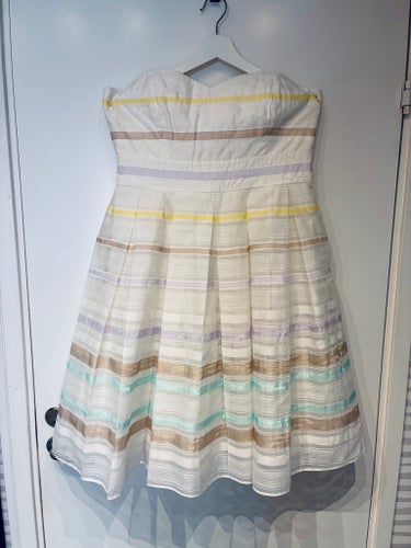 Coast flerfärgad retro klänning, storlek 16 (44)