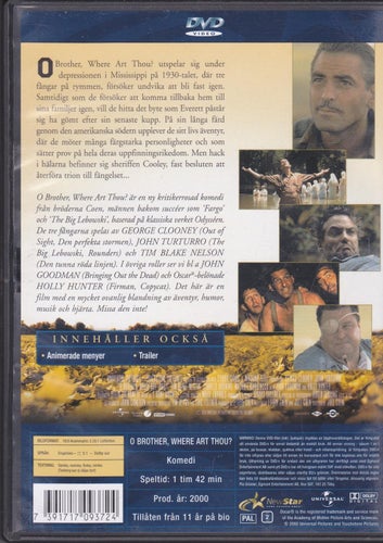 DVD / O Brother, Where Art Thou? / George Clooney, John Goodman / Nära nyskick