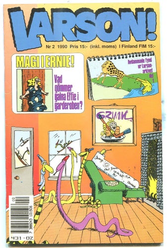 Larson 1990 nr 2 Grimm, Foxtrot, Ernie, Opus, Krax , Quino