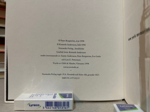 New York memories av Kenneth Andersson, Peter Borgström. Very Fine plus