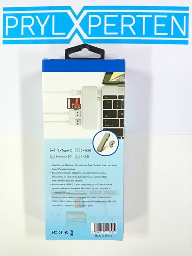 USB C Hub Thunderbolt 6 i 1 med 2x USB C Hanar