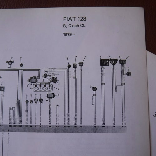 Elschema till Fiat 128 B, C och CL, 1979.