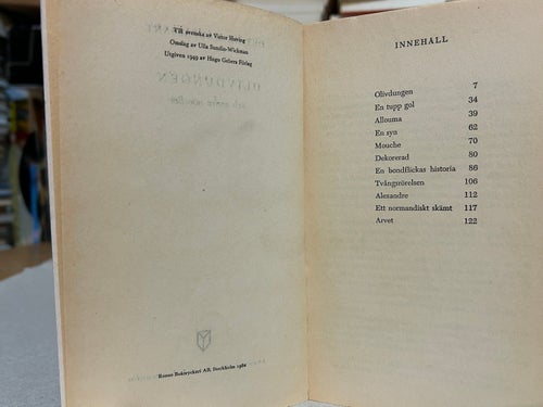 Olivdungen och andra noveller av Guy de Maupassant, bok, Very good