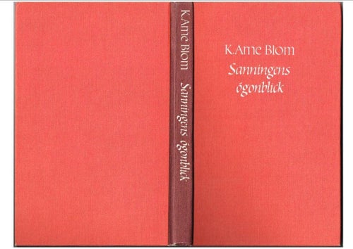 SANNINGENS ÖGONBLICK - K. Arne Blom (1977)