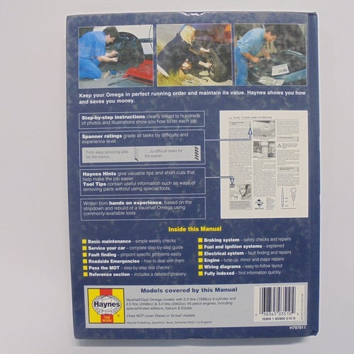 Vauxhall/Opel Omega (1994-1999 Petrol) - Haynes Service and Repair Manual