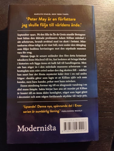 Dödsboet – Peter May. Del fyra i Enzo Macleod. Förlagsny inbunden bok!